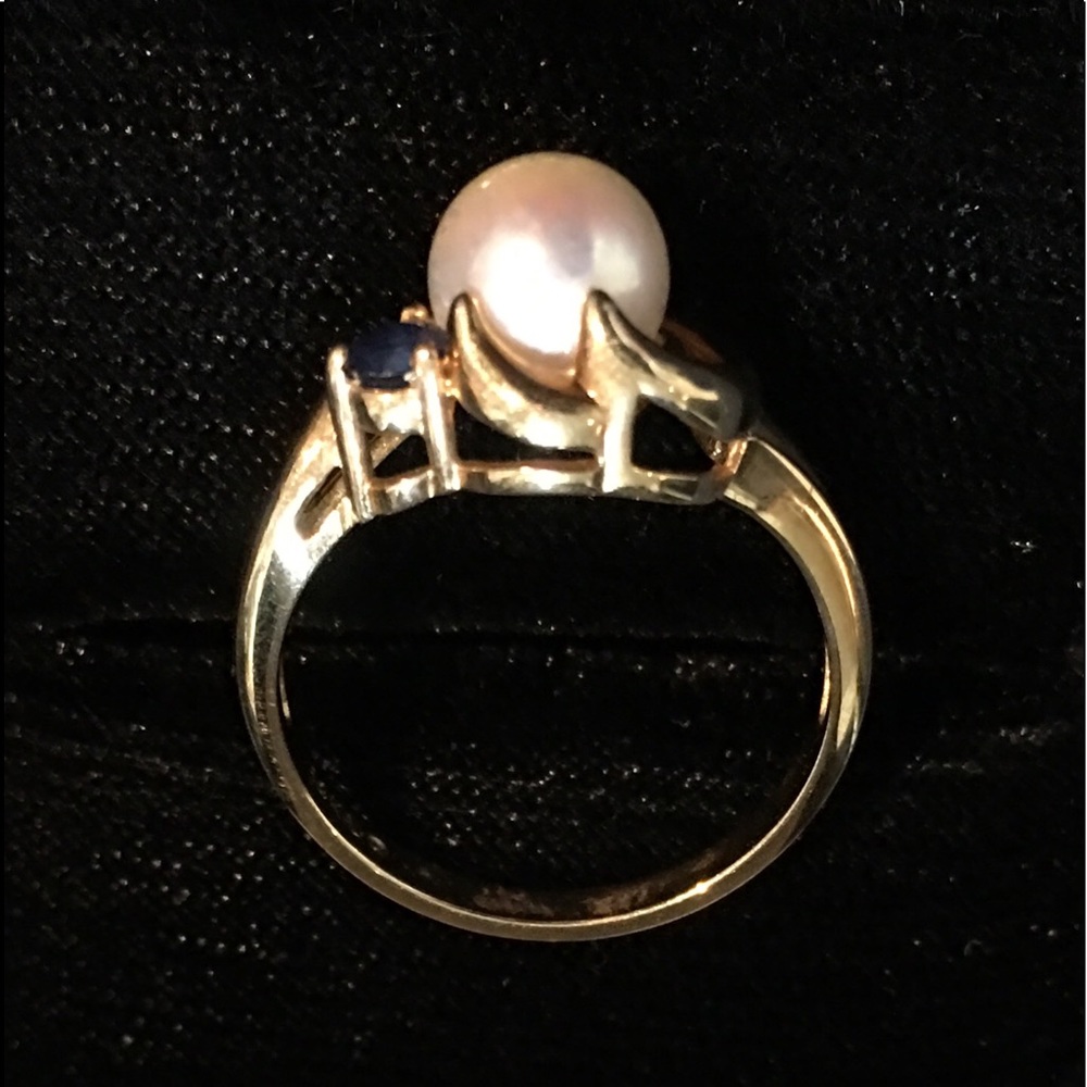 GOLD AND PEARL RING - Picture 5 of 5
